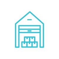 Warehouse icon. Isolated on white background. From blue icon set. vector