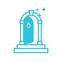 Fairytale Magical Portal icon. Isolated on white background. From blue icon set. vector