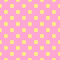 Cute Seamless Blend of Pink and Yellow. Polka dot pattern background vector