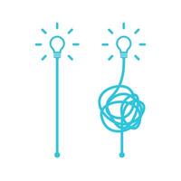 Easy and complex solution. Isolated on white background. From blue icon set vector