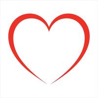 Simple Red Heart Shape Icon vector