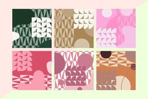 Abstract Composition in Six Parts vector