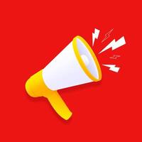Creative Artwork of Loudspeaker in Flat Style vector
