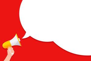 Megaphone with Important Announcement. Important message attention please modern banner vector