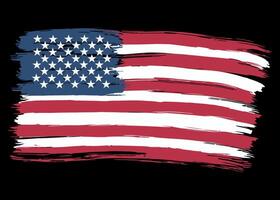 USA Distressed Flag Design vector