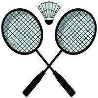 Badminton game instrument vector