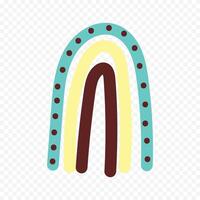 Hand drawn rainbow element Boho rainbow hand drawn illustration vector