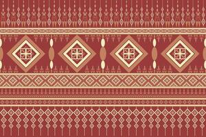 Vintage red and yellow geometric abstract Ethnic pattern. vector