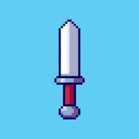 Pixel art sword game asset design vector
