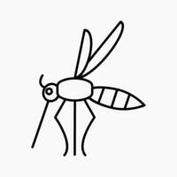 Illustration of mosquito icon with line style. Suitable for anything related to animals vector