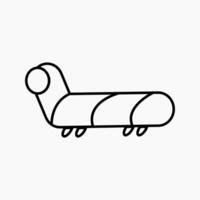 Design Illustration graphic of caterpillar icon with line style. Suitable for anything related to animals vector