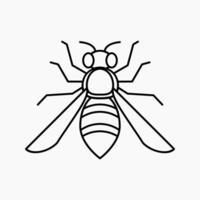 Design Illustration graphic of bee icon with line style. Suitable for anything related to animals vector