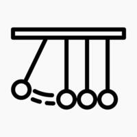 Design Illustration graphic of pendulum icon with line style. Suitable for UI, mobile design, web design, etc. vector
