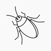 Design Illustration graphic of cockroach icon with line style. Suitable for anything related to animals vector