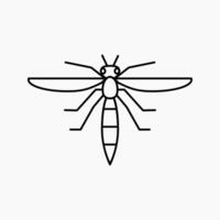 Design Illustration graphic of mosquito icon with line style. Suitable for anything related to animals vector