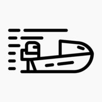 Design Illustration graphic of boat icon with line style. Suitable for UI, mobile design, web design, etc. vector