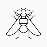Design Illustration of fly icon with line style. Suitable for anything related to animals vector