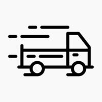 Design Illustration graphic of truck icon with line style. Suitable for UI, mobile design, web design, etc. vector