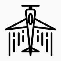 Design Illustration graphic of plane icon with line style. Suitable for UI, mobile design, web design, etc. vector