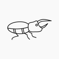 Design Illustration graphic of beetle icon with line style. Suitable for anything related to animals vector