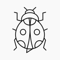 Design Illustration graphic of ladybug icon with line style. Suitable for anything related to animals vector