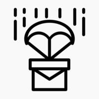 Design Illustration graphic of package icon with line style. Suitable for UI, mobile design, web design, etc. vector