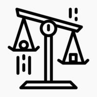 Design Illustration graphic of scale icon with line style. Suitable for UI, mobile design, web design, etc. vector
