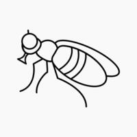 Design Illustration graphic of fly icon with line style. Suitable for anything related to animals vector