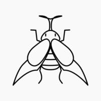Design Illustration graphic of horned beetle icon with line style. Suitable for anything related to animals vector