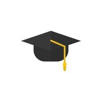 bachelor cap flat icon vector