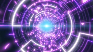 Purple-colored round circle visual effect transition view video