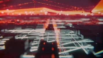 Orange and Black and White Visual Effect Transition View video