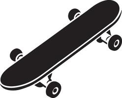 Flat Skateboard Icon in Minimalist Style vector