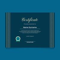 Certificate Design with Line Art Traditional Motif vector