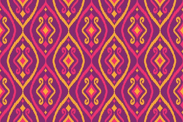 beautiful native fabric. Ethnic Ikat oriental seamless pattern. Hand drawn tribal style. for carpet, textile, rug, clothing, batik, motif.