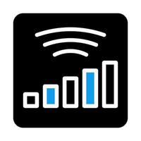 Signal strength indicator icon. Concept of wireless network, connection, and communication. vector