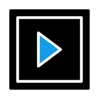 Play button icon. Concept of starting , music, or application. vector