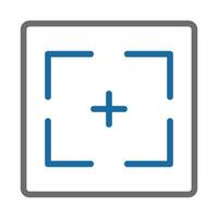 Camera focus icon. Concept of photography, videography, and targeting. vector