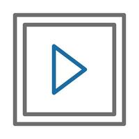 Play button icon. Concept of start, multimedia, and entertainment. vector