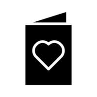 Greeting card with heart icon. Concept of love, romance, and Valentine's Day. vector