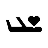 Airplane with heart. Concept of love travel, honeymoon, and romantic journey. vector