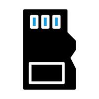 SD memory card icon. Concept of data storage and digital information. vector