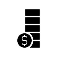 Dollar coin stack icon. Concept of saving, investment, and wealth. vector