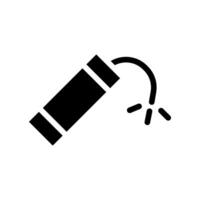 Dynamite stick with a burning fuse. Concept of danger, risk, and explosion. vector