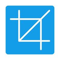 Crop icon. Concept of photo editing, image processing, and design. vector