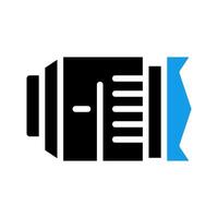 Camera lens icon. Concept of photography, videography, and optics. vector