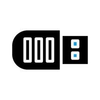 USB flash drive icon. Concept of data storage, transfer, and backup. vector