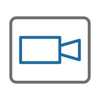 camera icon. Concept of recording, filming, and multimedia. vector