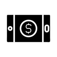 Mobile banking application with dollar sign. Concept of finance, technology, and e commerce. vector