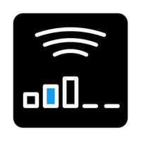 Wireless signal strength icon. Concept of network, connection, and communication. vector
